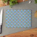 Blue Checkerboard Donald Glass Cutting Board