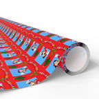 Christmas Snowy Park Holiday Wrapping Paper Roll