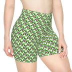 Green Checkerboard Goofy Bike Shorts
