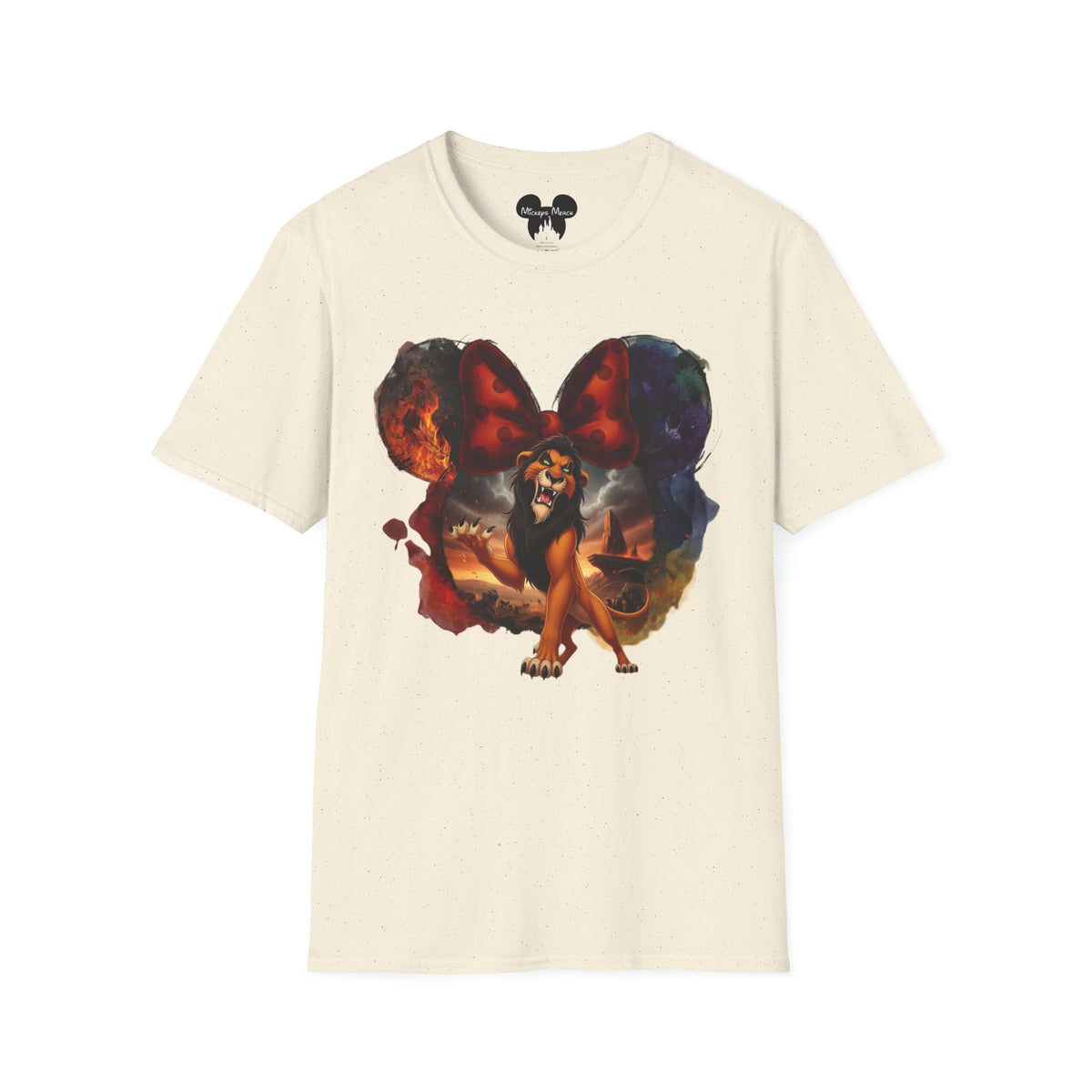 Lion King - Scar's Fiery Polka Dot Vignette Unisex Graphic Tee