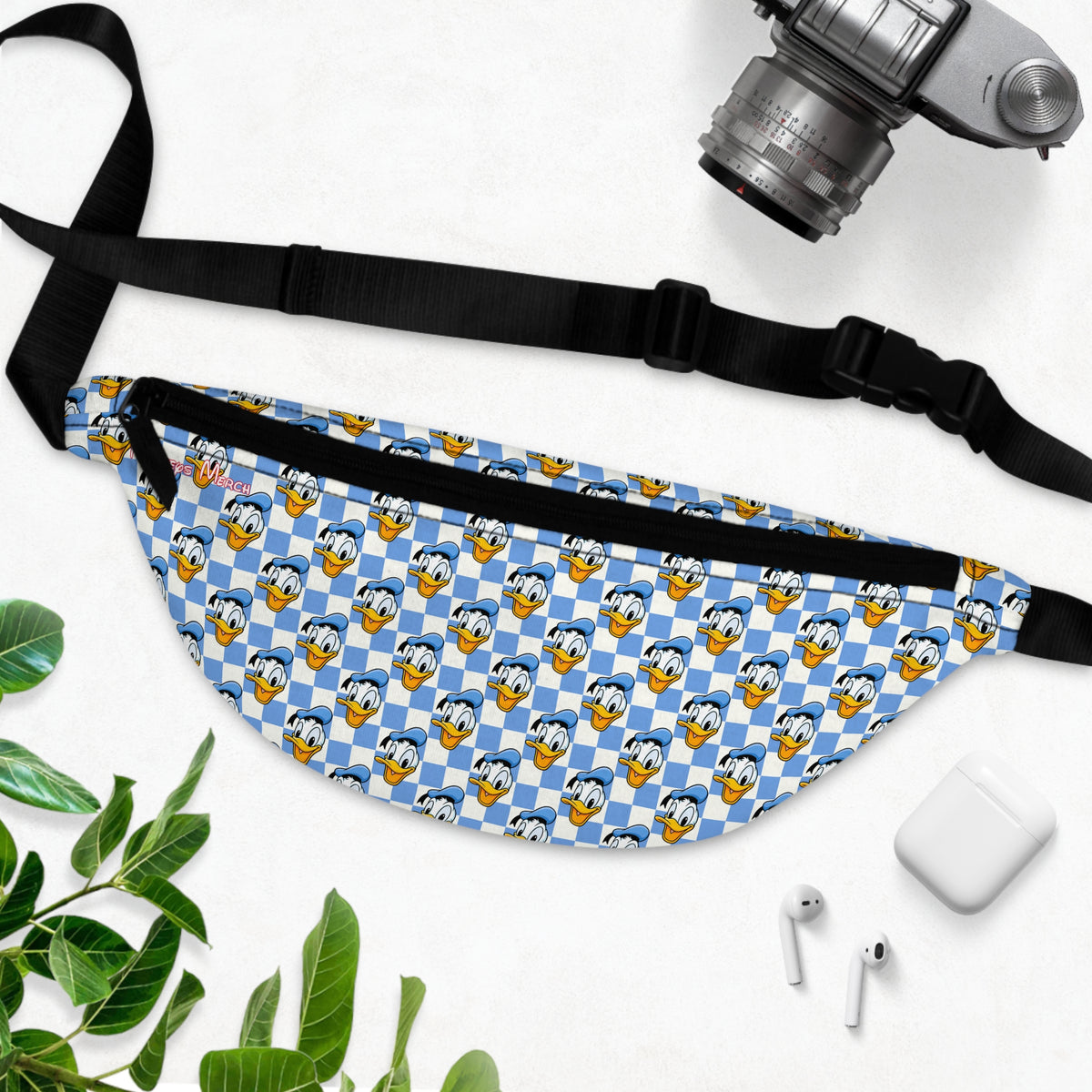 Blue Checkerboard Donald Beach Club Fanny Pack
