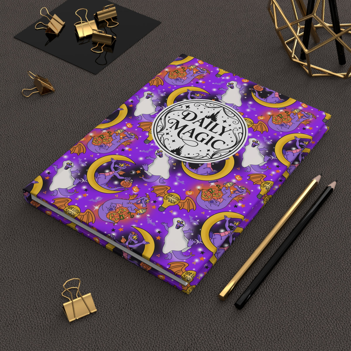Figment on the Moon Purple Daily Magic Matte Hardcover Journal
