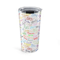 Character Autographs on White 20oz Tumbler
