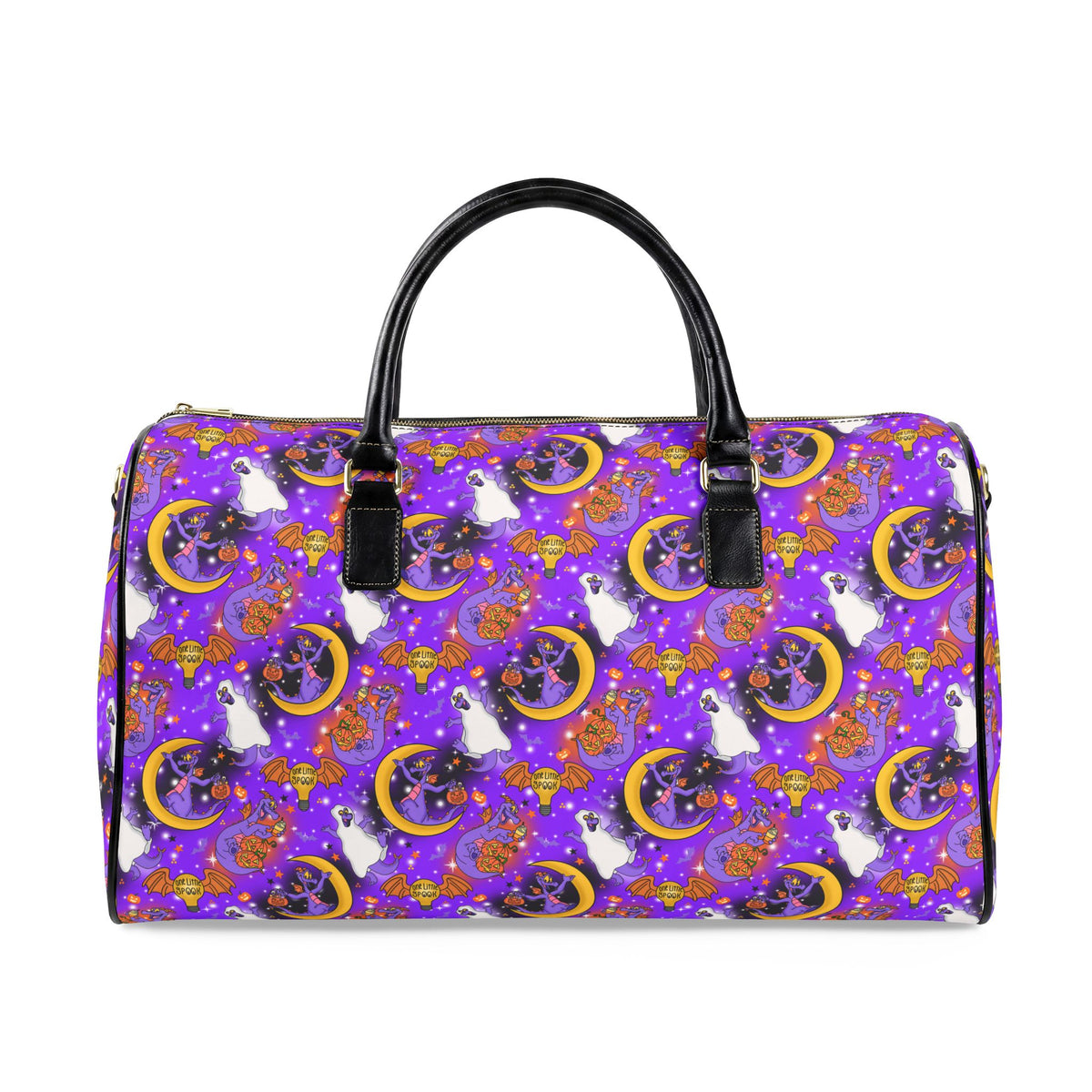 Figment on the Moon Purple PU Leather Travel Bag
