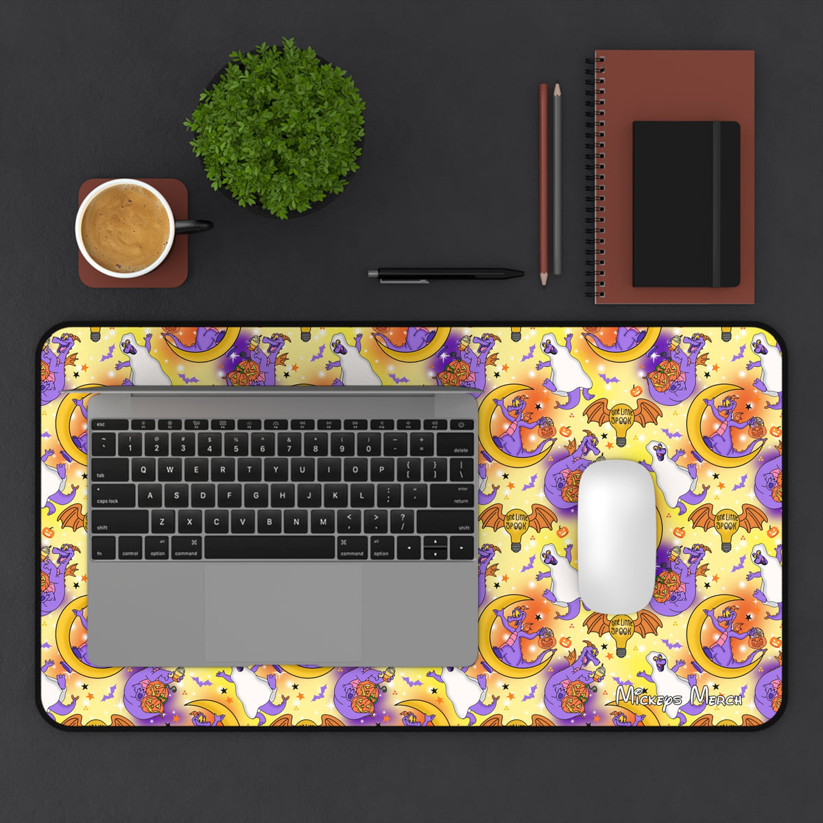 Figment on the Moon Yellow Stateroom Desk Mat