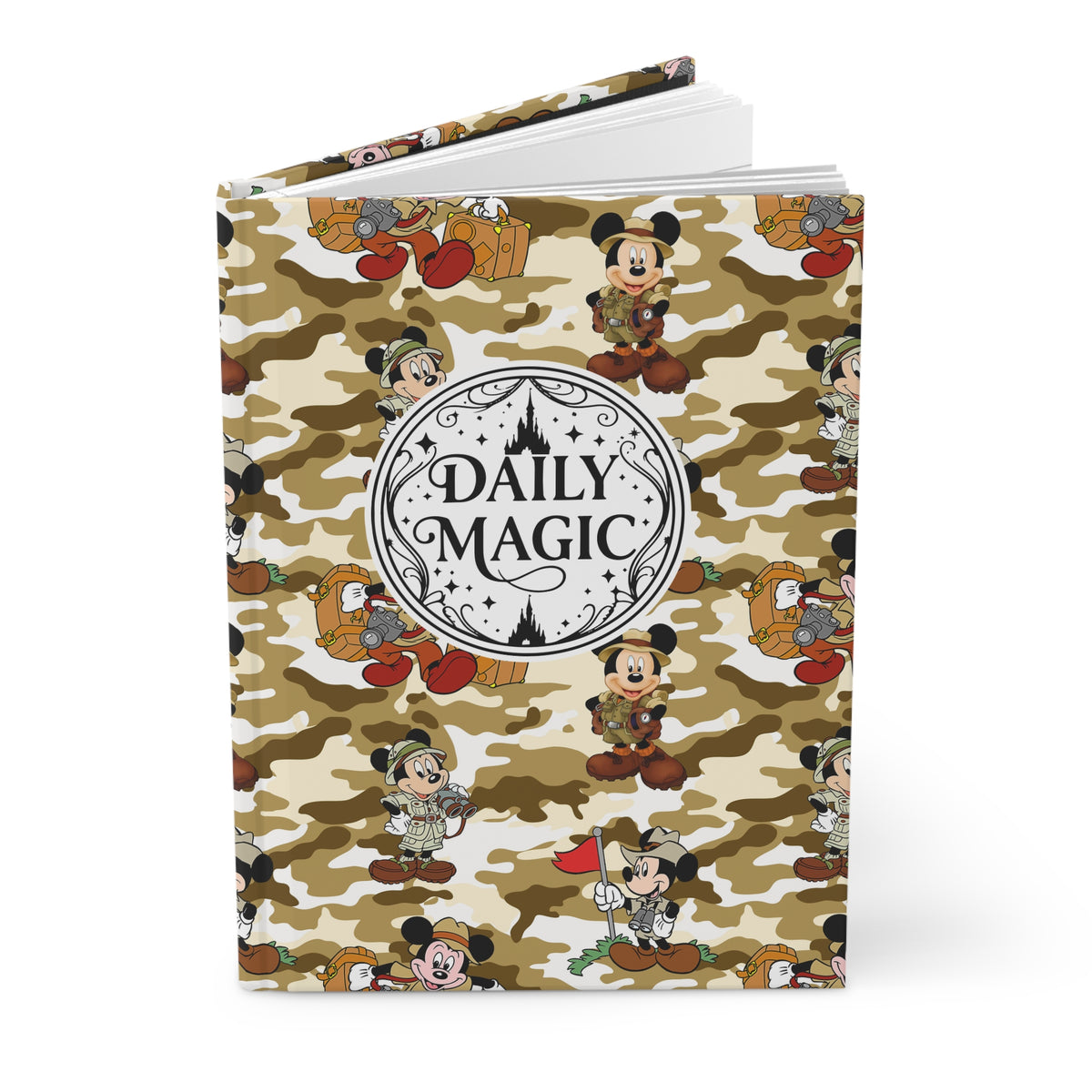 Jungle Camo Mickey Daily Magic Matte Hardcover Journal