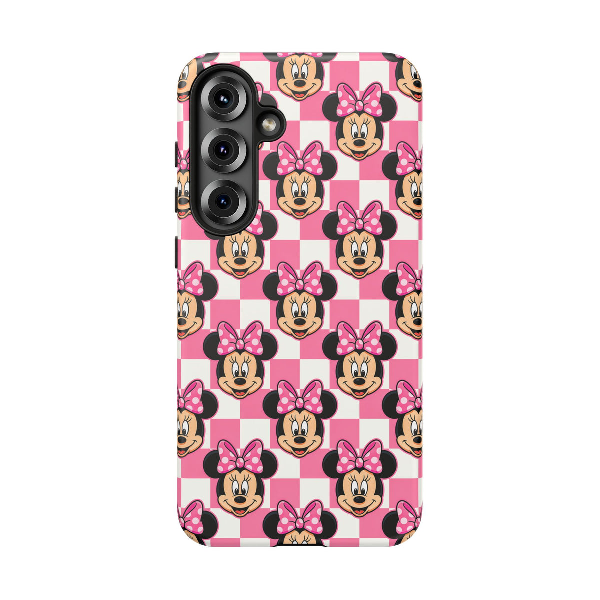 Pink Checkerboard Minnie Resort Ready Cell Phone Tech Case
