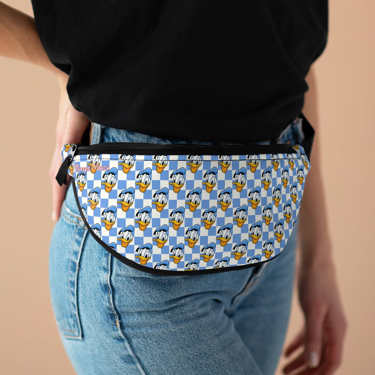 Blue Checkerboard Donald Beach Club Fanny Pack