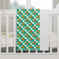 Teal Checkerboard Pluto Happily Ever After Baby Blanket