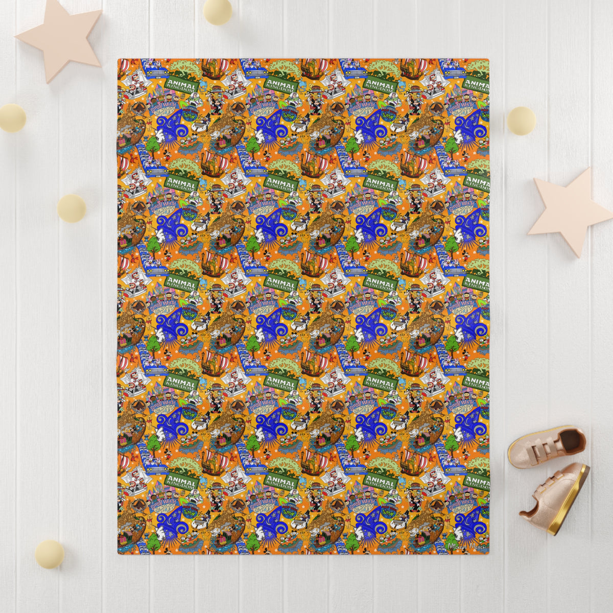 Four Parks Ride Collage Happily Ever After Baby Blanket