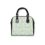 Character Autographs on Green Shoulder Handbag