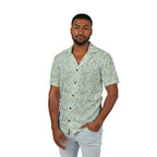 Character Autographs on Green Hawaiian Shirt