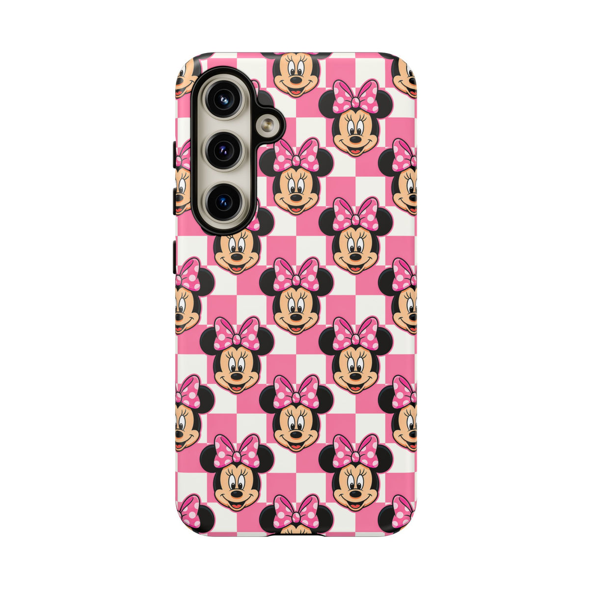 Pink Checkerboard Minnie Resort Ready Cell Phone Tech Case