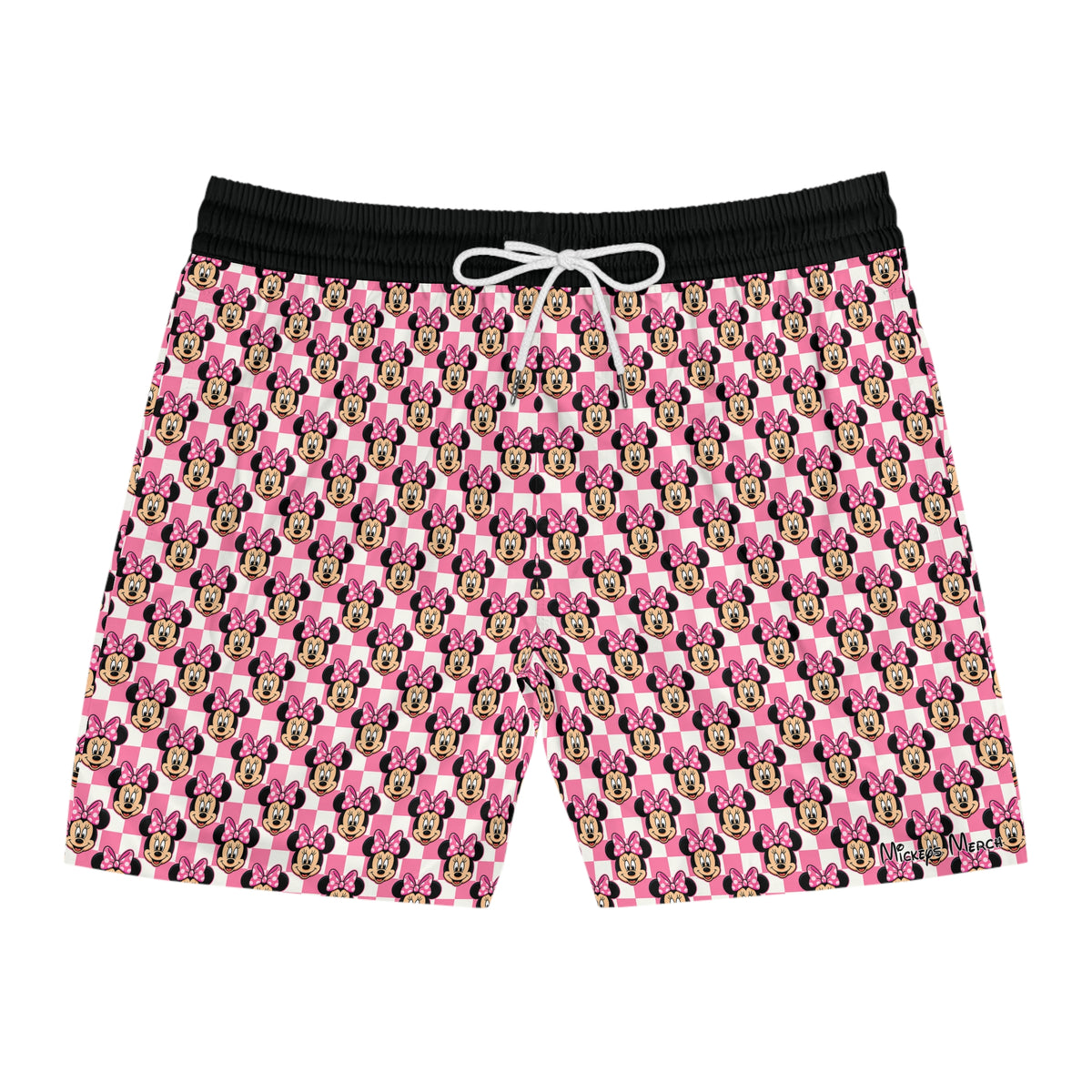 Pink Checkerboard Minnie Swim Trunks