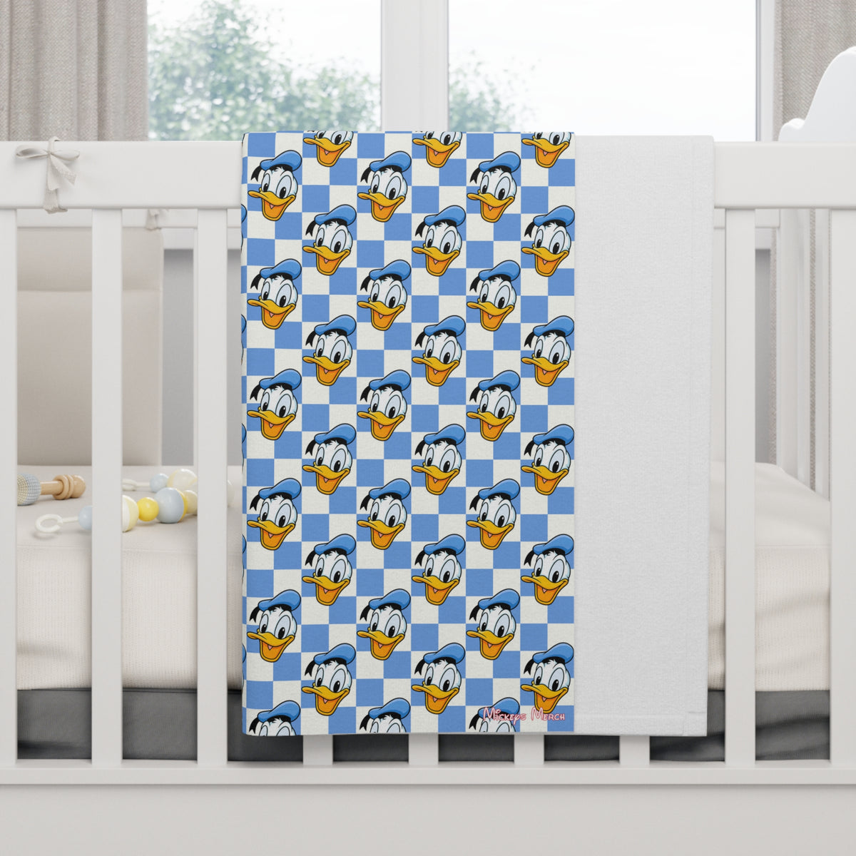 Blue Checkerboard Donald Happily Ever After Baby Blanket