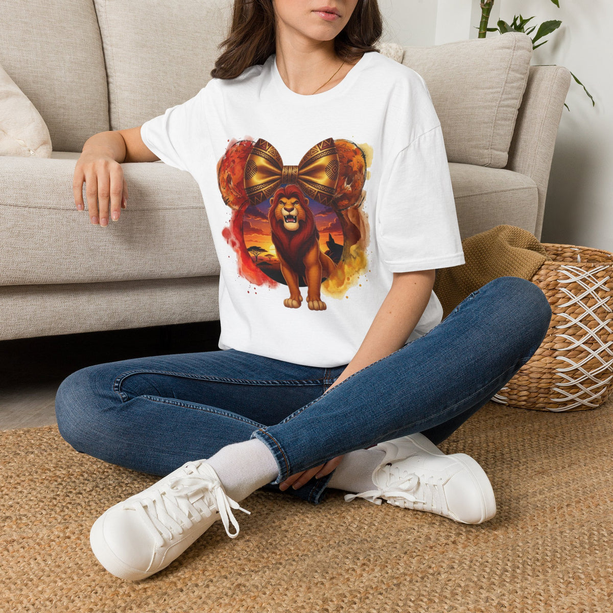 Lion King - Mufasa's Tribal Sunset Vignette Unisex Graphic Tee