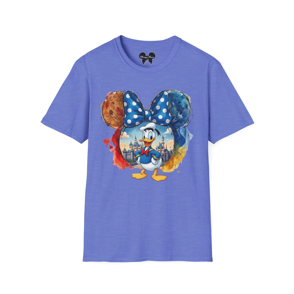 Sensational Six - Donald's Royal Blue Bow Castle Vignette Unisex Graphic Tee