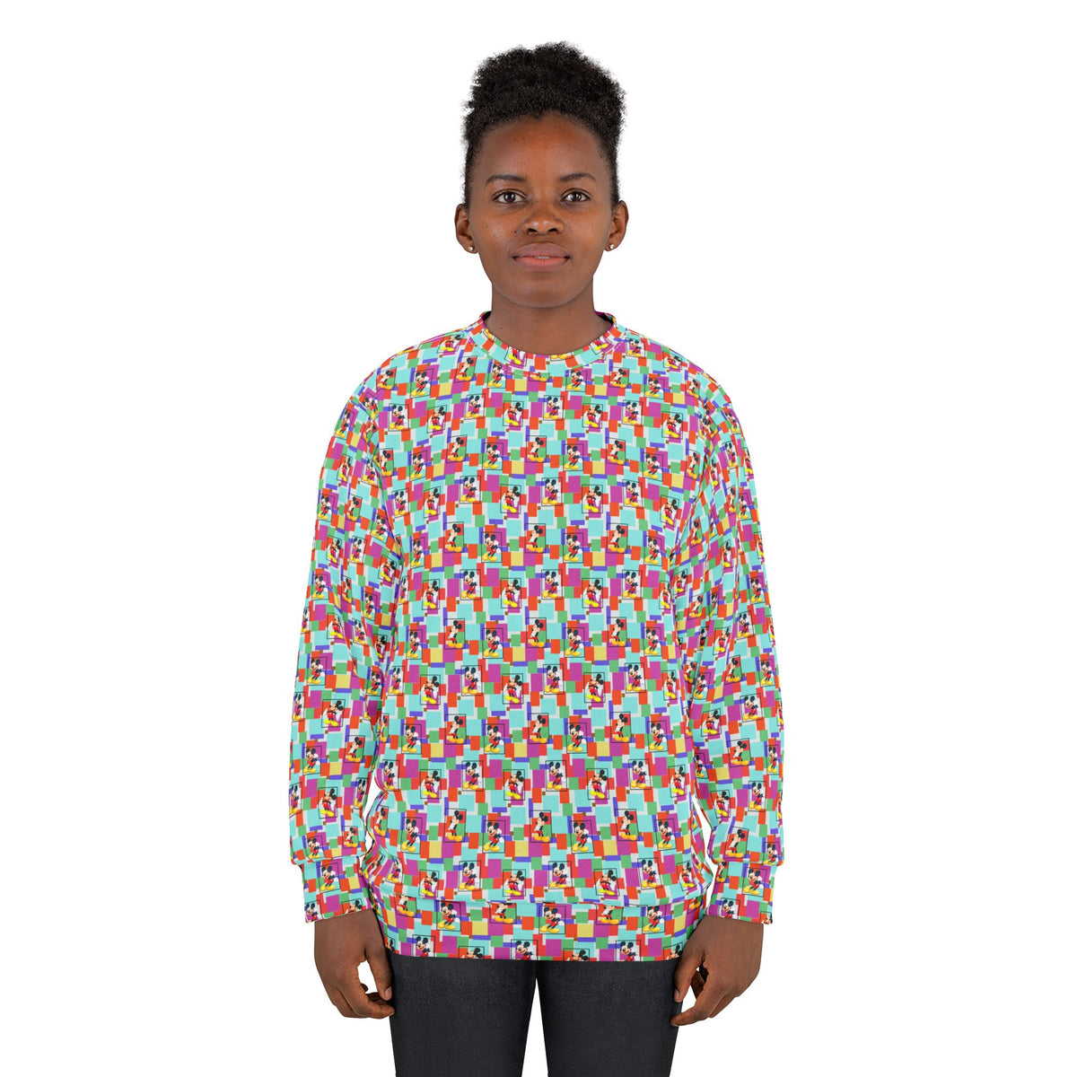 Colorblock Mickey Unisex Crewneck Sweatshirt