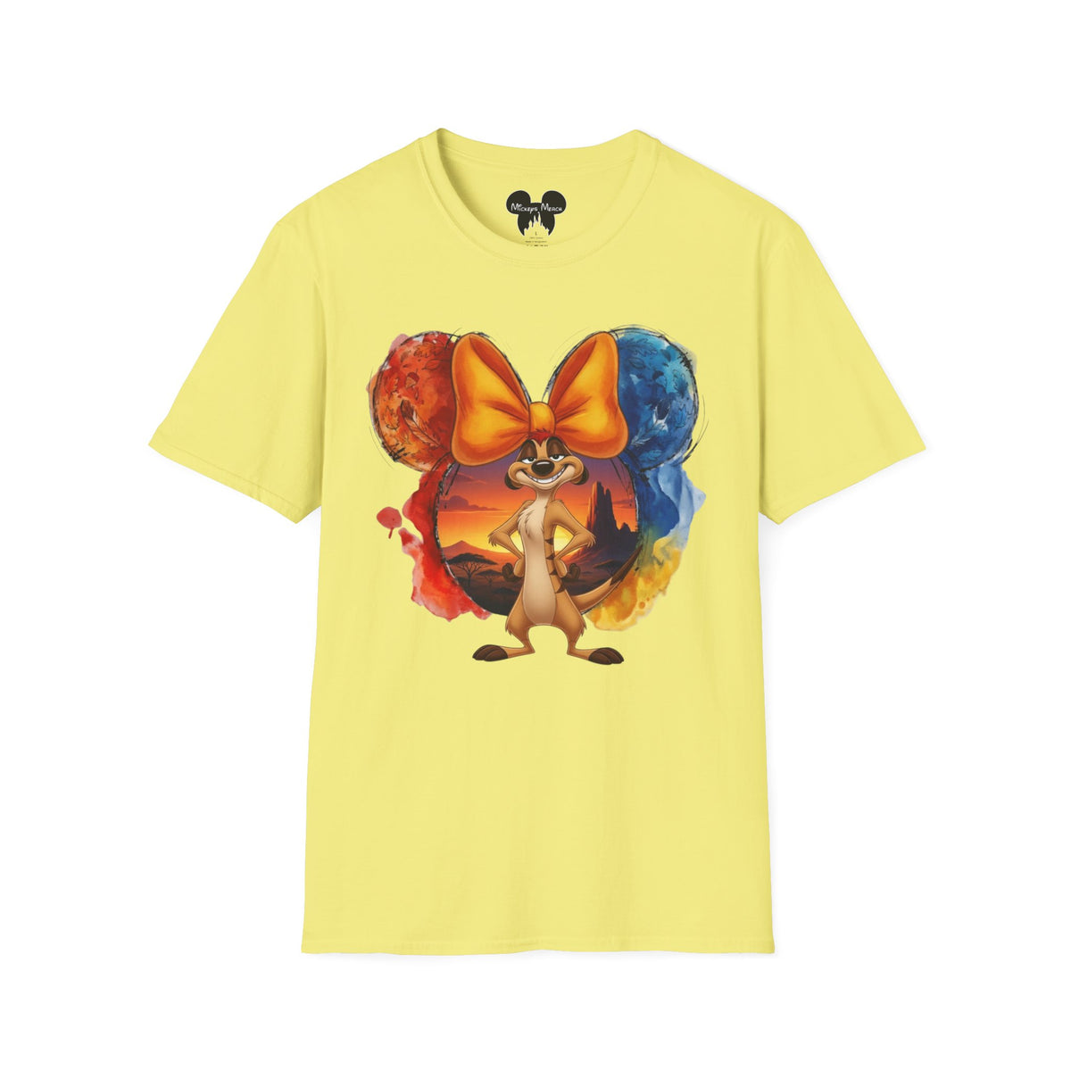 Lion King - Timon's Sunset Orange Vignette Unisex Graphic Tee