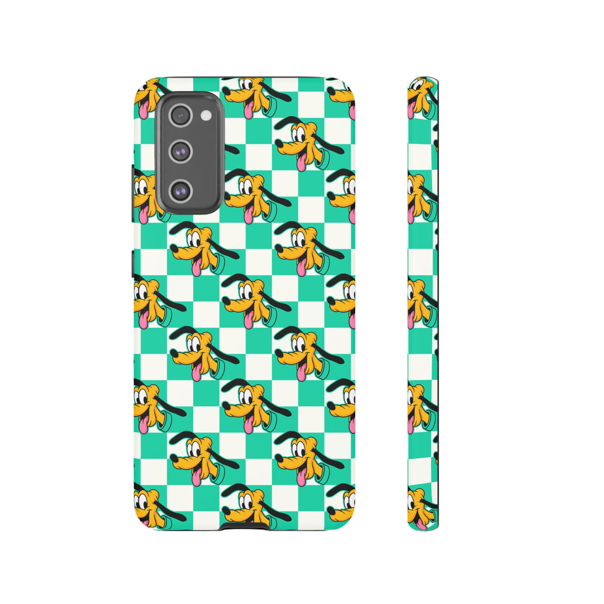 Teal Checkerboard Pluto Resort Ready Cell Phone Tech Case