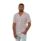 Character Autographs on Pink Hawaiian Shirt