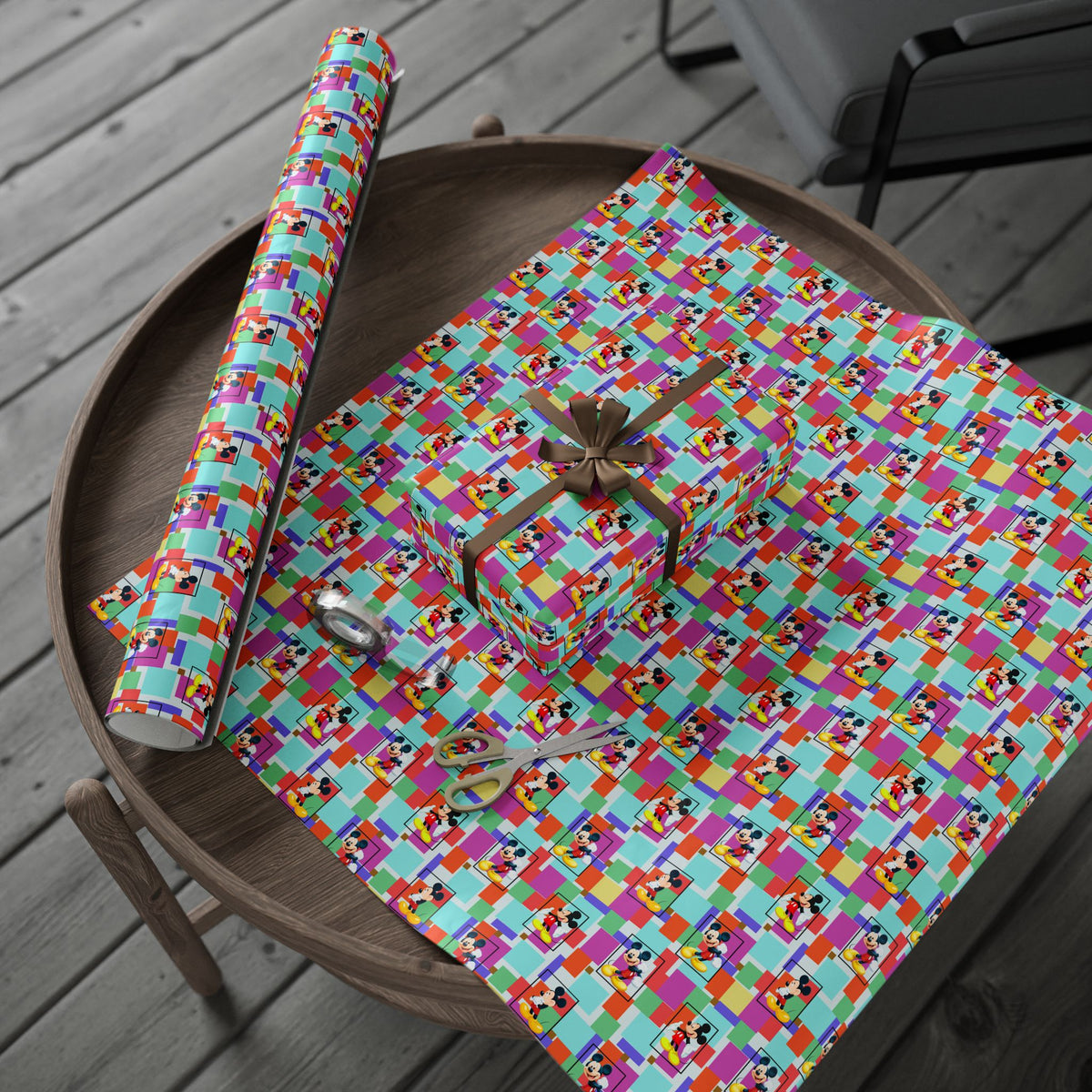 Colorblock Mickey Wrapping Paper Roll