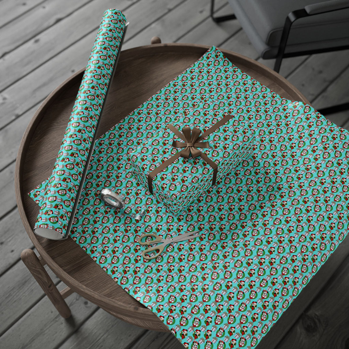 Christmas Mickey Gift Drop Wrapping Paper Roll