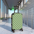 Green Checkerboard Goofy Polycarbonate Suitcase