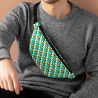 Teal Checkerboard Pluto Beach Club Fanny Pack
