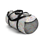 Character Autographs on White Travel Duffel Bag