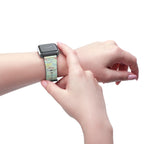 Character Autographs on Green Whimsical Watch Band - Apple