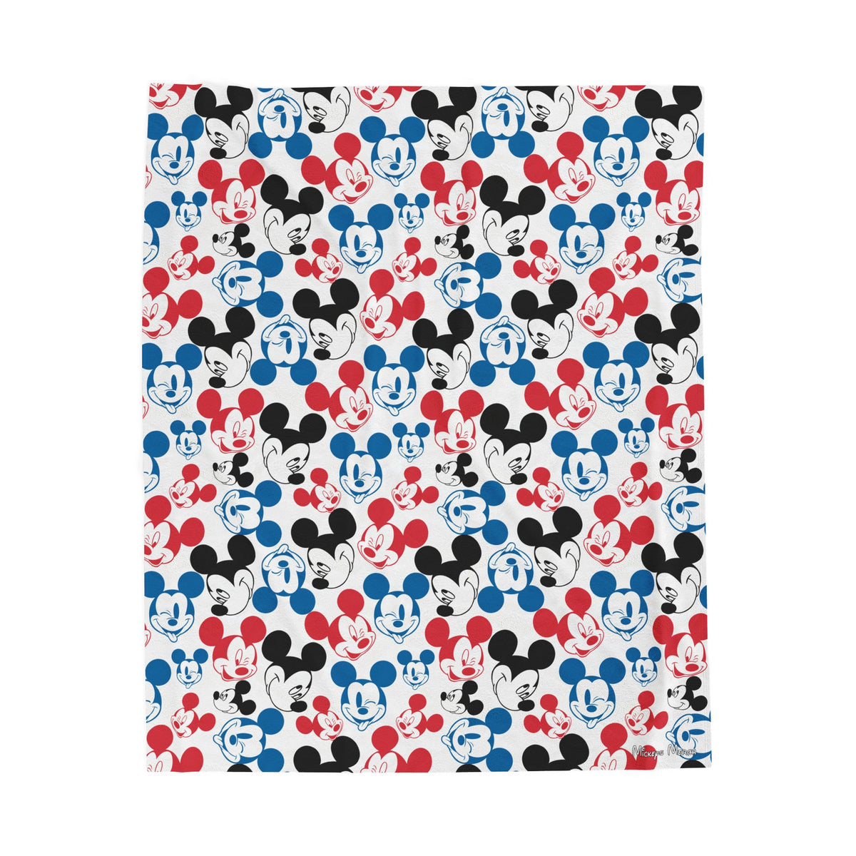 Emoji Mickey Velveteen Plush Blanket