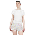 Character Autographs on White Relaxed Dolphin Shorts
