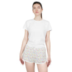 Character Autographs on White Relaxed Dolphin Shorts