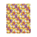 Figment on the Moon Yellow Velveteen Plush Blanket