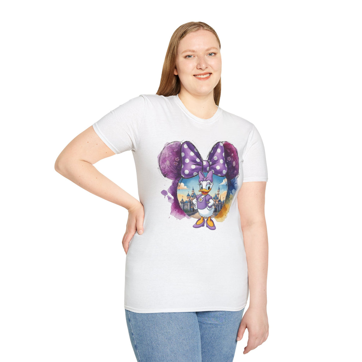 Sensational Six - Daisy's Purple Polka Dot Castle Vignette Unisex Graphic Tee