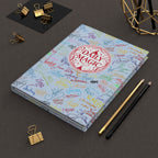 Character Autographs on Blue Daily Magic Matte Hardcover Journal
