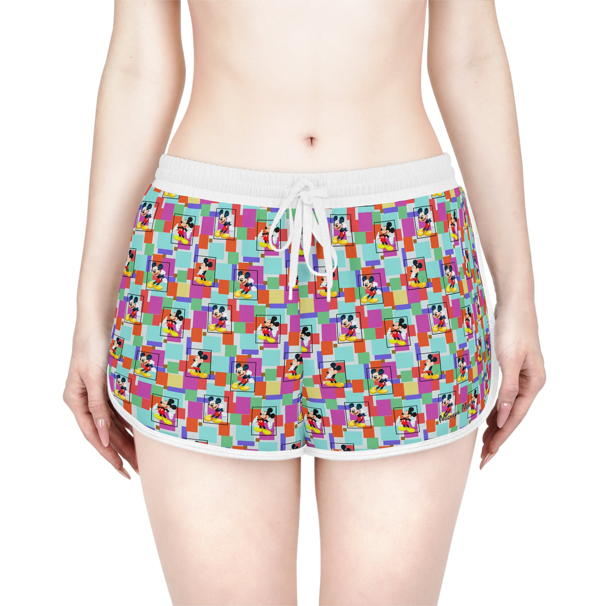 Colorblock Mickey Relaxed Dolphin Shorts