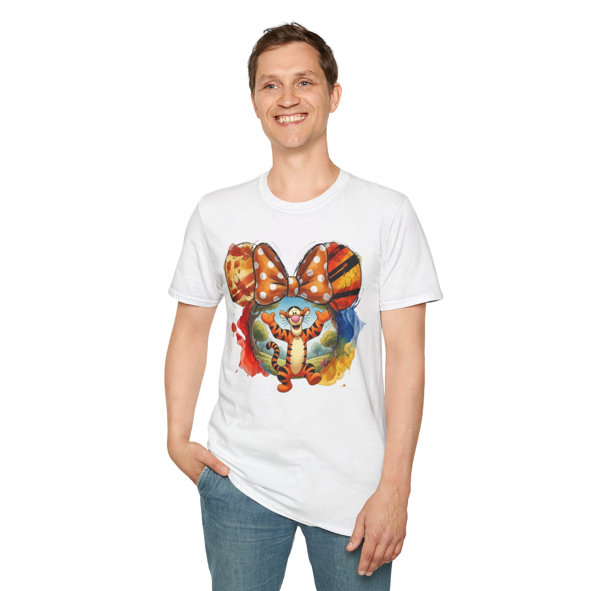 Winnie the Pooh - Tigger's Bouncy Autumn Vignette Unisex Graphic Tee