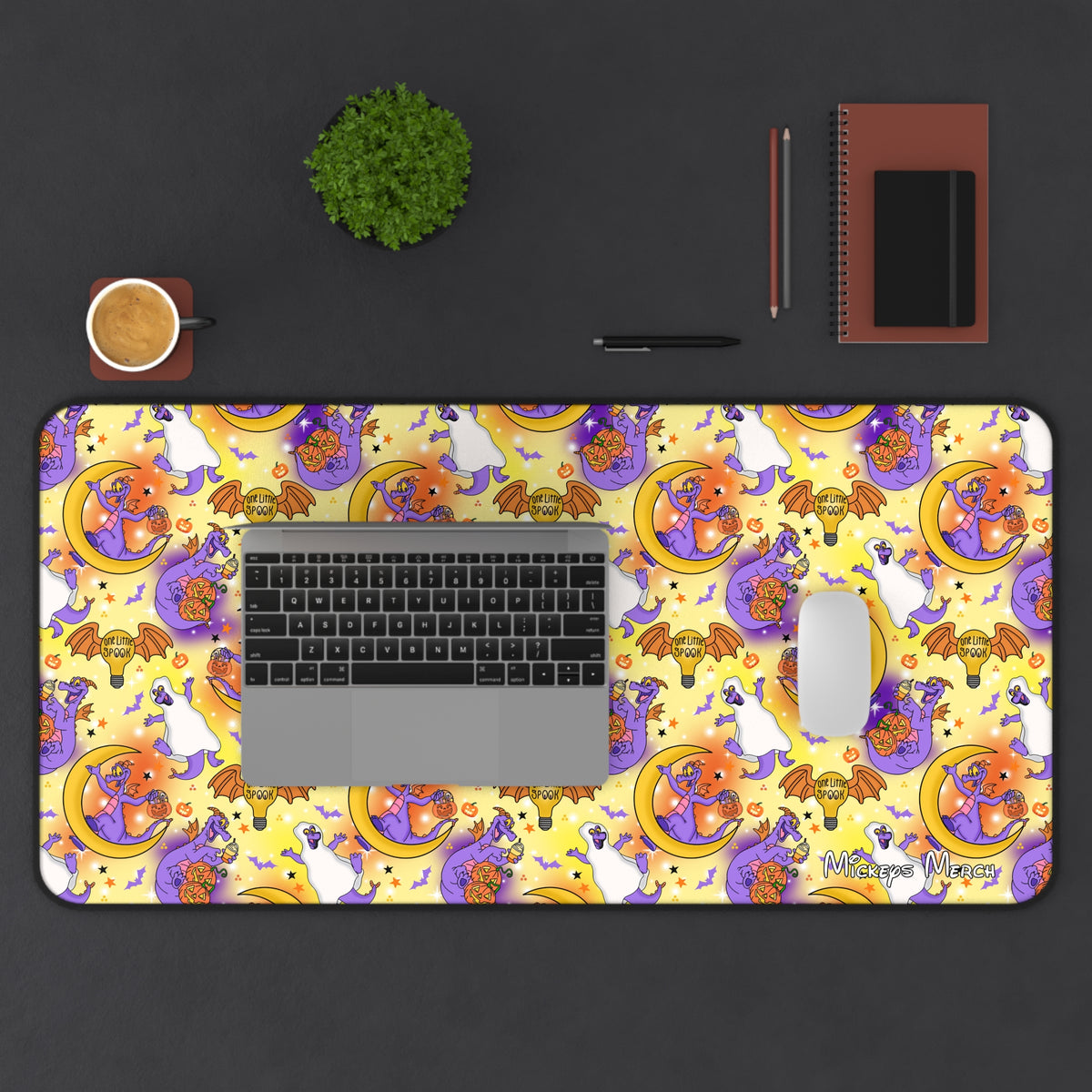 Figment on the Moon Yellow Stateroom Desk Mat