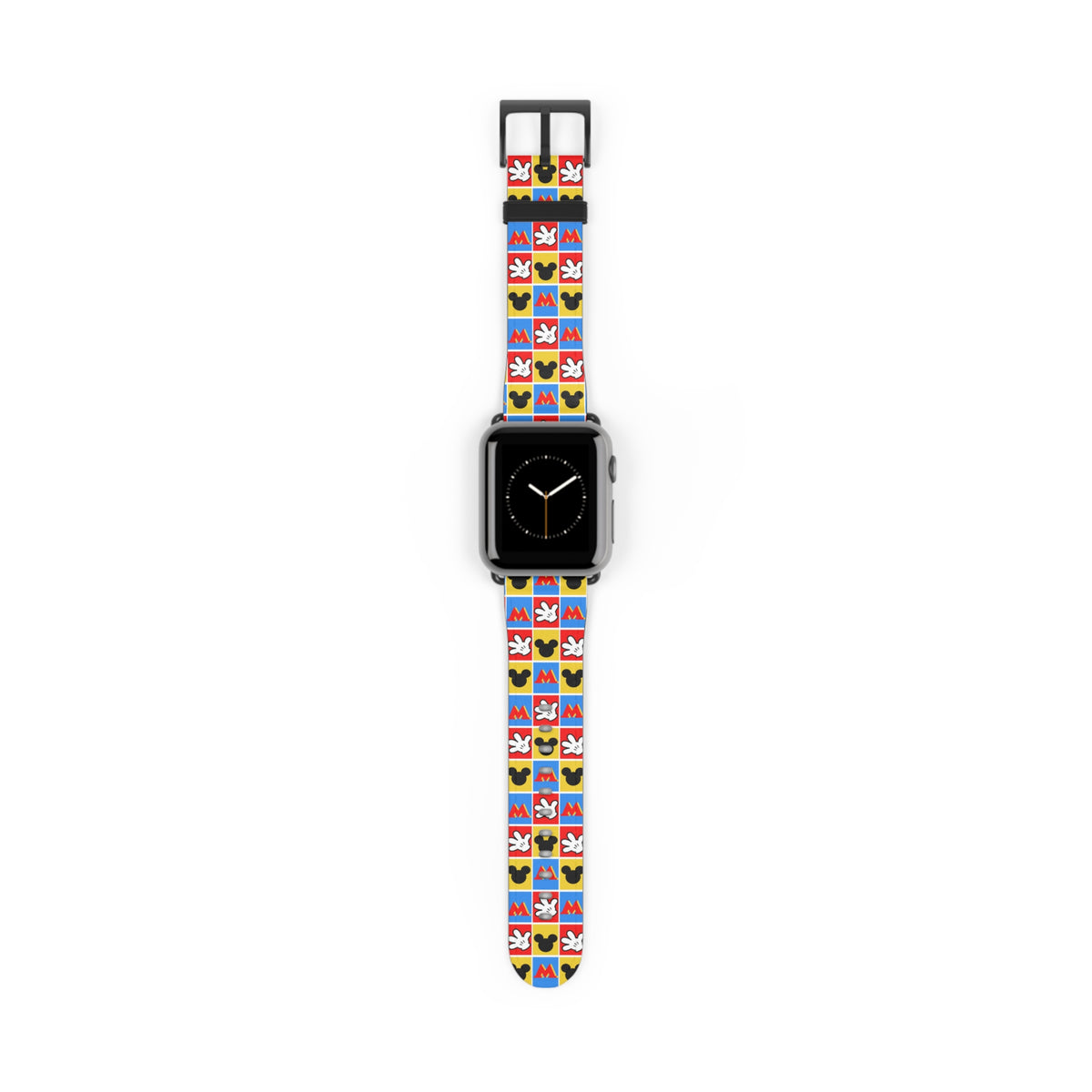 Checkerboard Mickey Hands Whimsical Watch Band - Apple
