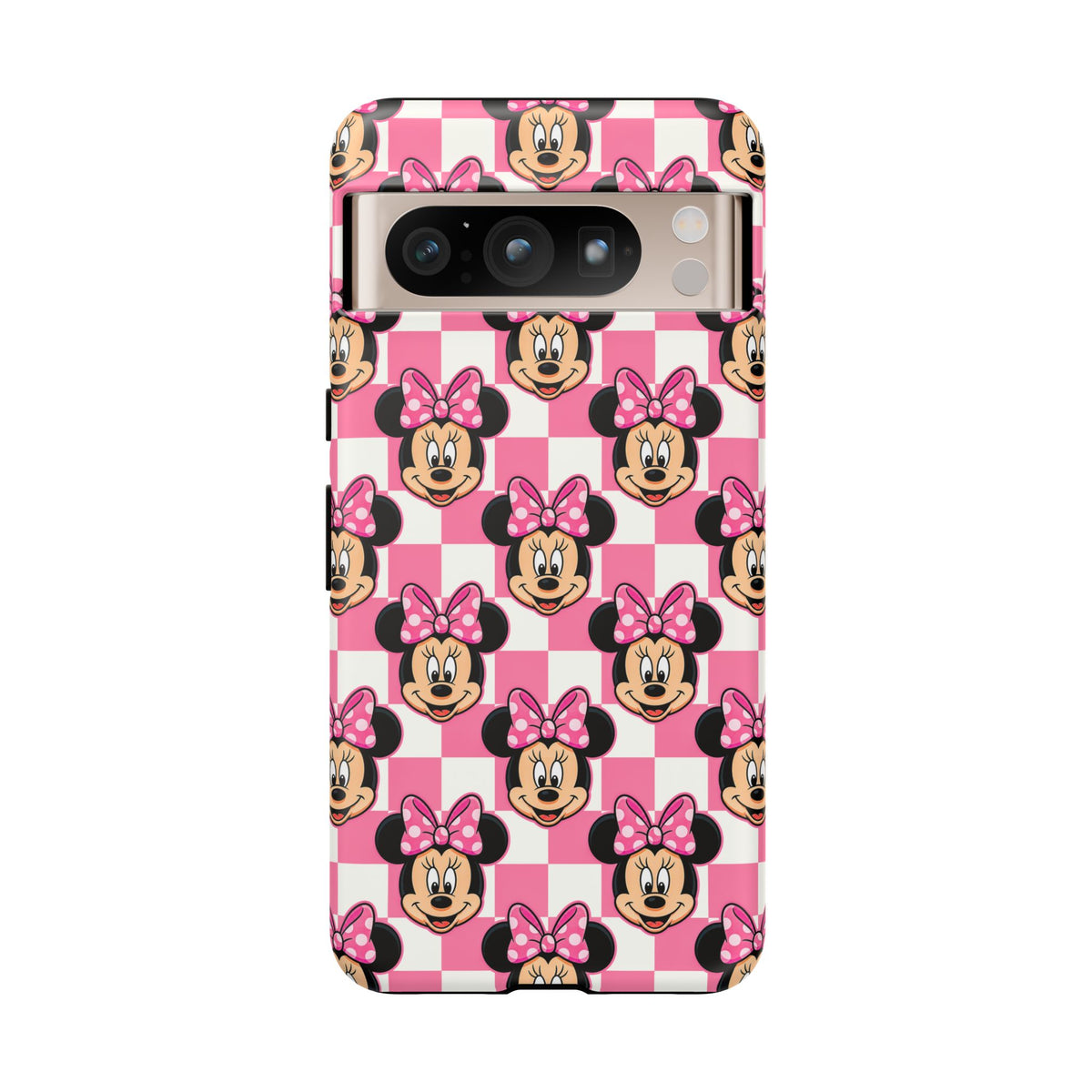 Pink Checkerboard Minnie Resort Ready Cell Phone Tech Case