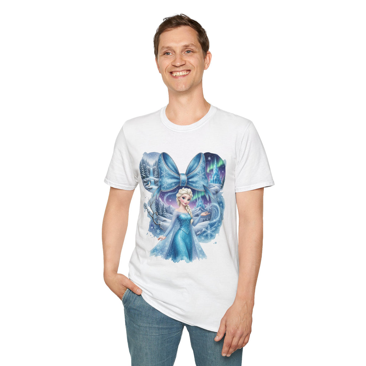 Disney Princess - Elsa's Frozen Ice Castle Vignette Unisex Graphic Tee