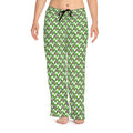 Green Checkerboard Goofy Women's Pajama Pants