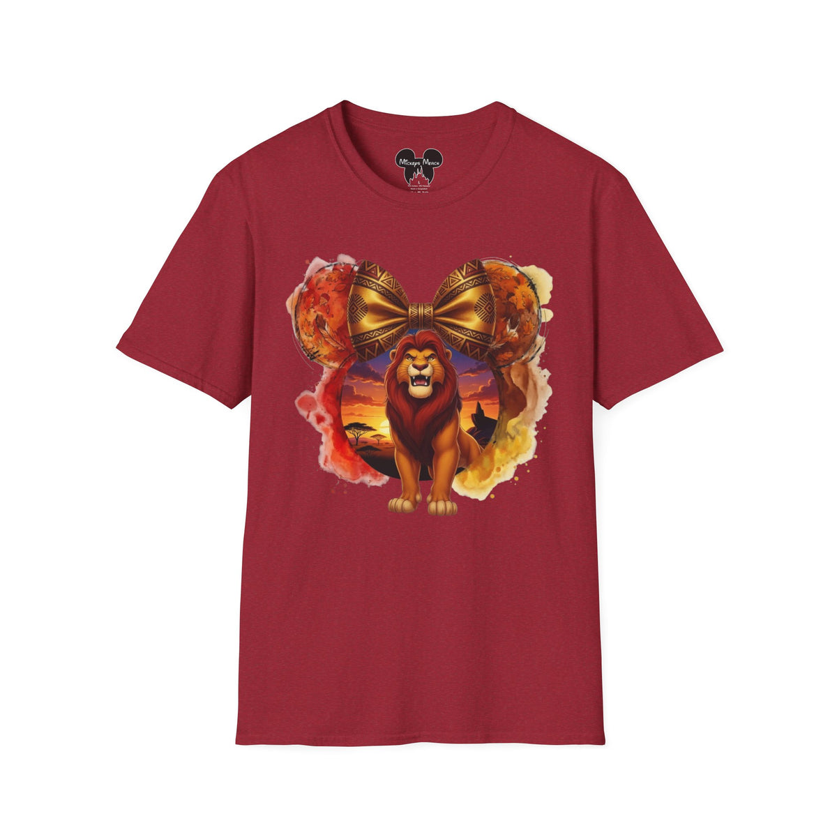 Lion King - Mufasa's Tribal Sunset Vignette Unisex Graphic Tee