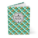 Teal Checkerboard Pluto Daily Magic Matte Hardcover Journal