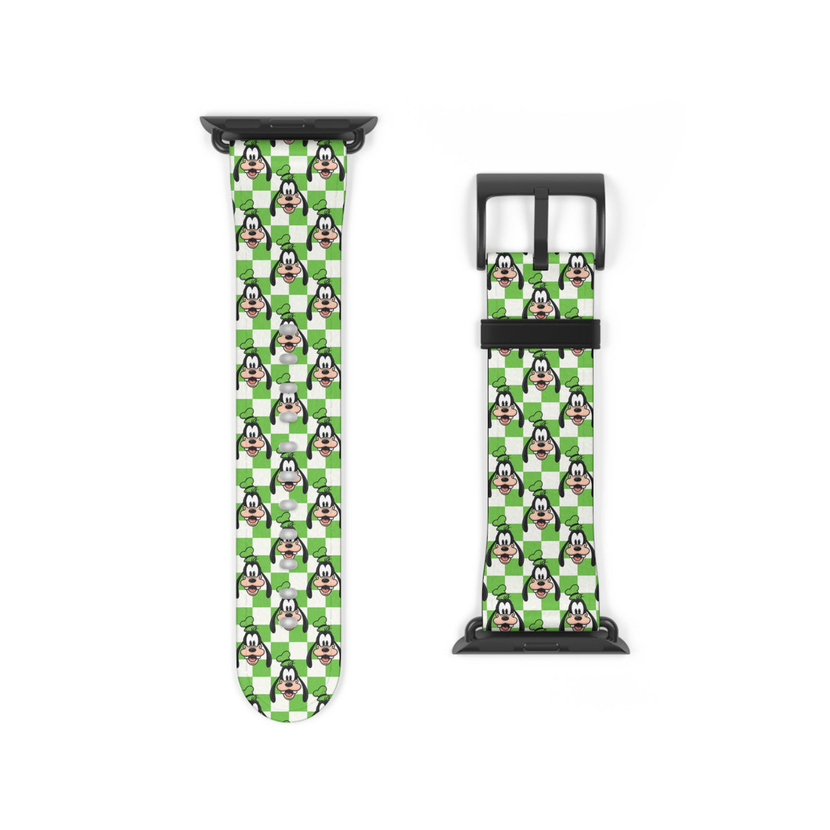 Green Checkerboard Goofy Whimsical Watch Band - Apple