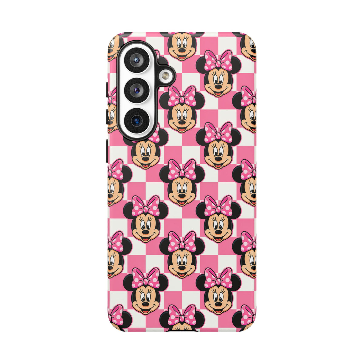 Pink Checkerboard Minnie Resort Ready Cell Phone Tech Case