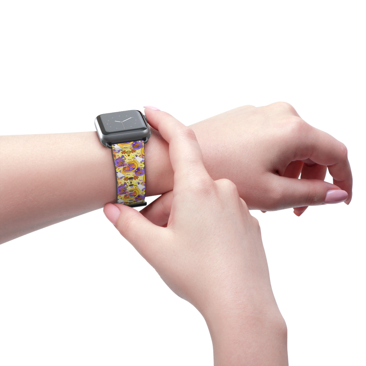 Figment on the Moon Yellow Whimsical Watch Band - Apple
