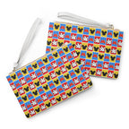 Checkerboard Mickey Hands Convertible Wristlet Clutch